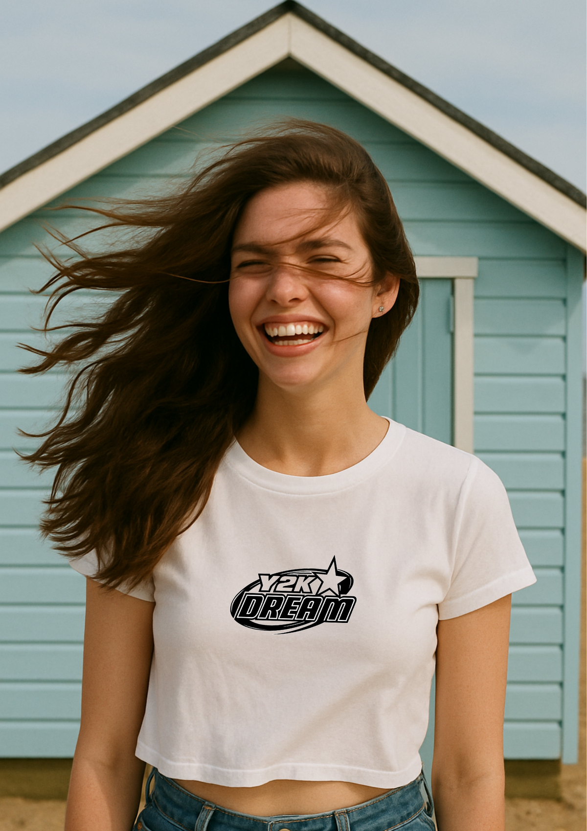 Dream Graphic Baby Tee — vista laterale