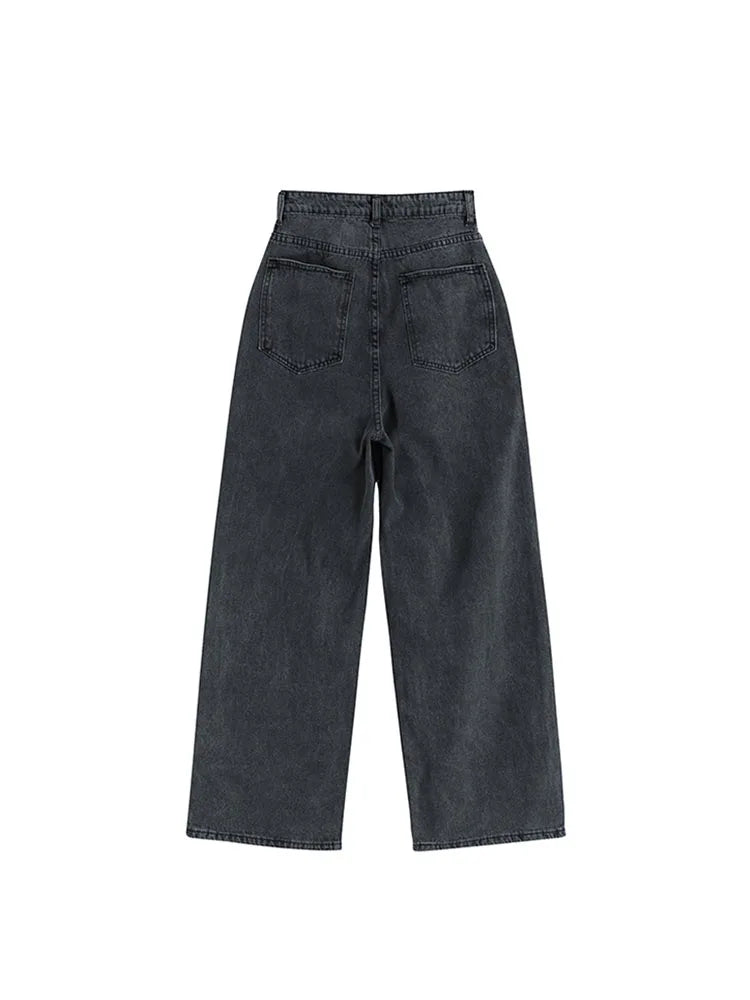 "Dripping Smiles" High Waist Jeans — vista laterale