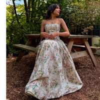 Elegant Floral Midi Dress — vista completa