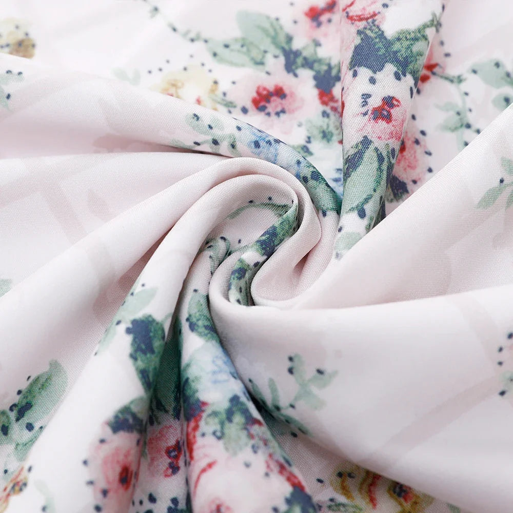 Elegant Floral Midi Dress — vista posteriore