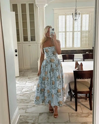 Elegant Floral Midi Dress — dettaglio