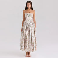Elegant Floral Midi Dress — dettaglio del tessuto