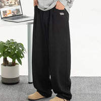 Embroidered Black Baggy Jeans — vista posteriore