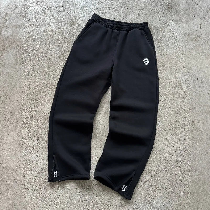 Embroidered Loose Baggy Sweatpant Joggers Trousers — vista posteriore