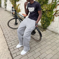 Embroidered Loose Baggy Sweatpant Joggers Trousers — dettaglio