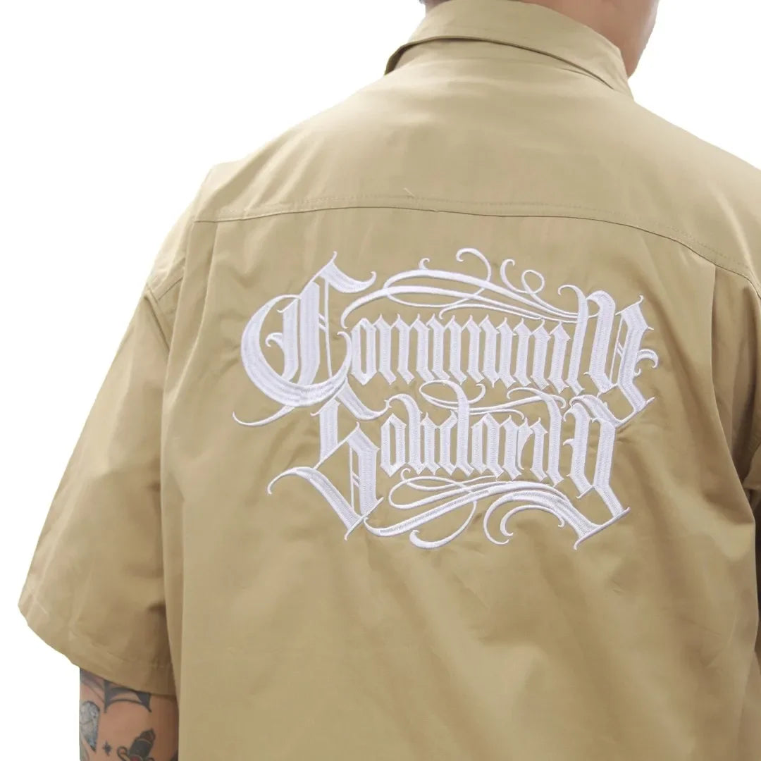 Embroidered Safari Style Work Shirt — dettaglio