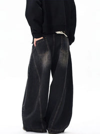Essential Black Baggy Jeans — dettaglio della stampa