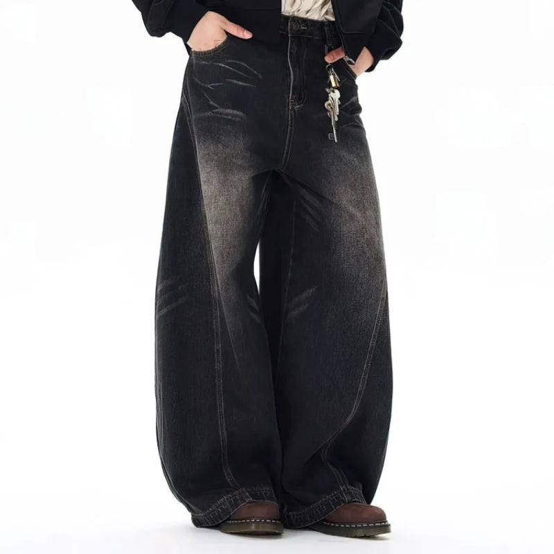 Essential Black Baggy Jeans — vista posteriore