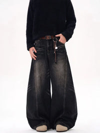 Essential Black Baggy Jeans — dettaglio