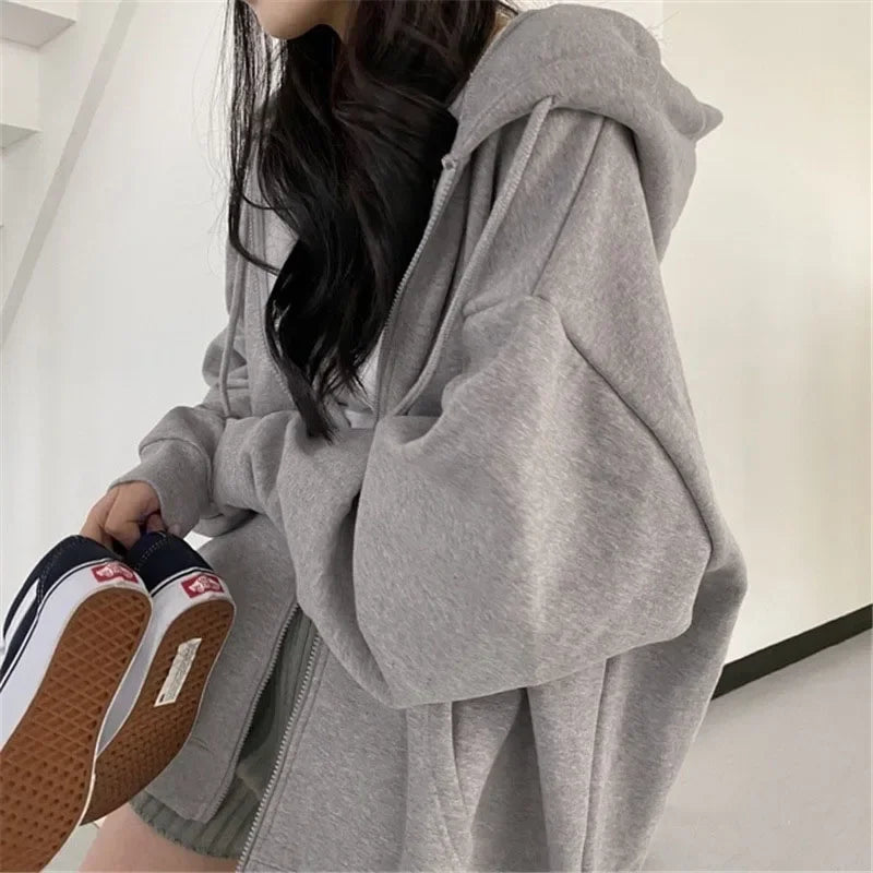 Essential Womens Zip Up Hoodie — vista completa