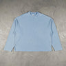 Y2K Essentials Acid Wash Waffle Knit Boxy Long Sleeve Top