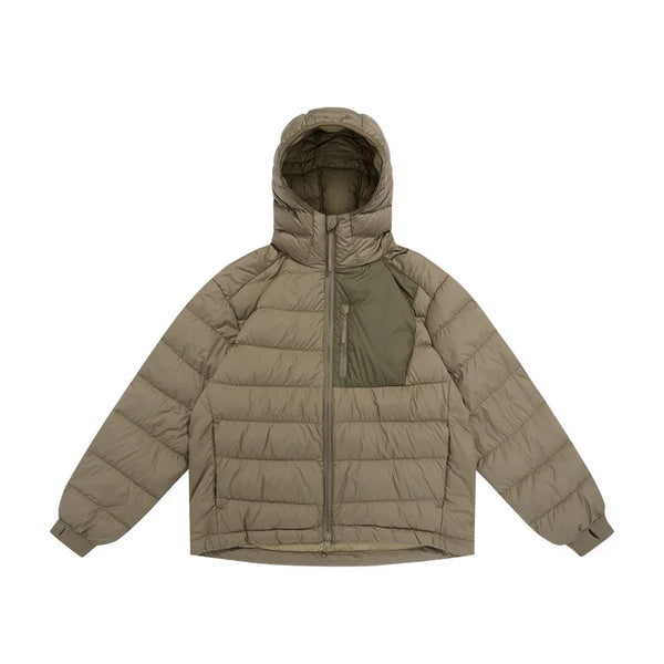 Essentials Camping Padded Hooded Coat — vista frontale
