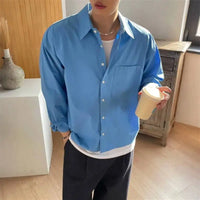 Essentials Mens Long Sleeve Single Breasted Button Up Shirt — dettaglio della stampa