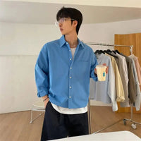 Essentials Mens Long Sleeve Single Breasted Button Up Shirt — in alternativa