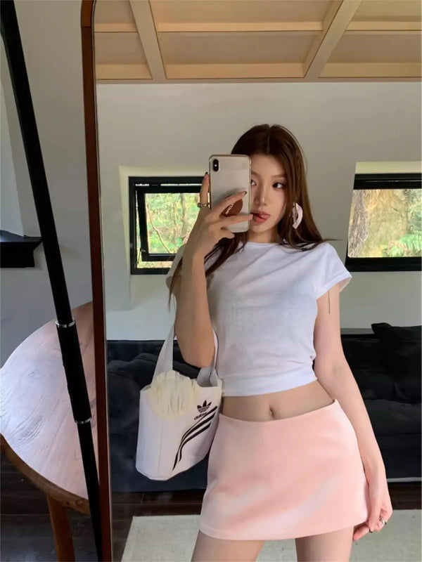 Essentials Pencil Mini Skirt — vista frontale