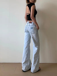 Essentials Streetwear Low Rise Denim Jeans — dettaglio della stampa