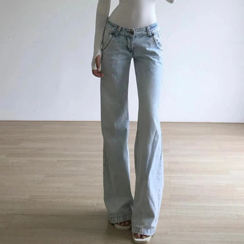 Essentials Streetwear Low Rise Denim Jeans — vista posteriore