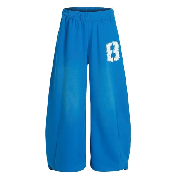 Essentials Varsity Blue Baggy Sweatpants Joggers Trousers — vista frontale