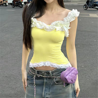 Fairycore Lace Strapless Bandeau Tube Top — dettaglio della stampa