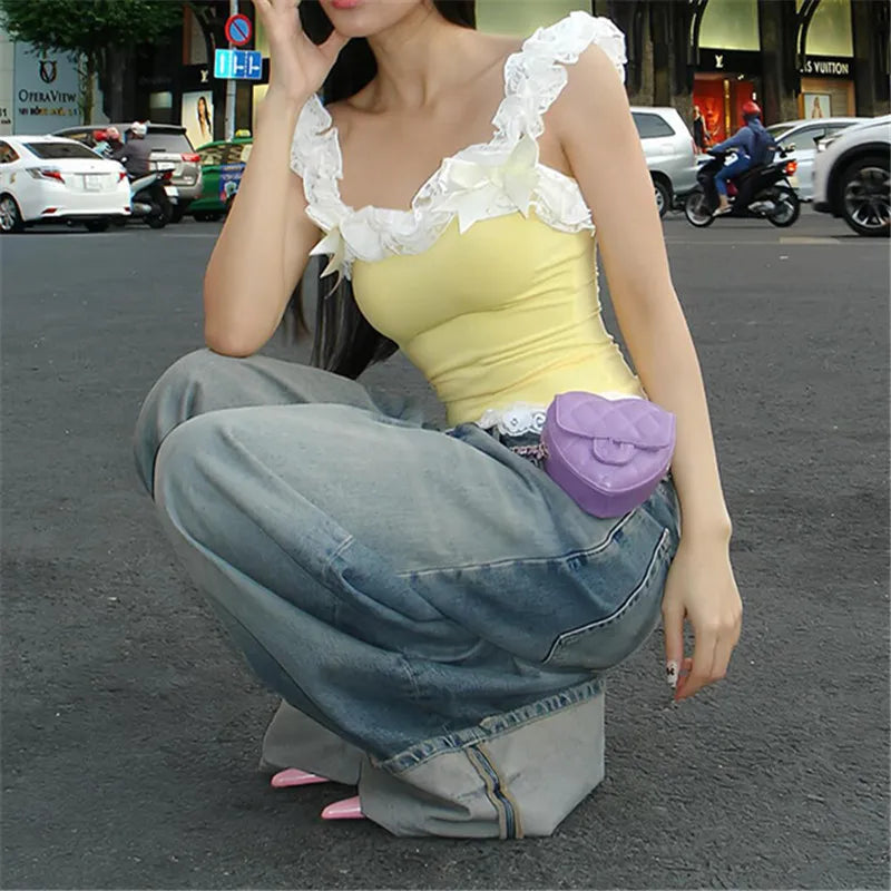 Fairycore Lace Strapless Bandeau Tube Top — in alternativa