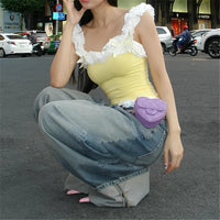 Fairycore Lace Strapless Bandeau Tube Top — in alternativa