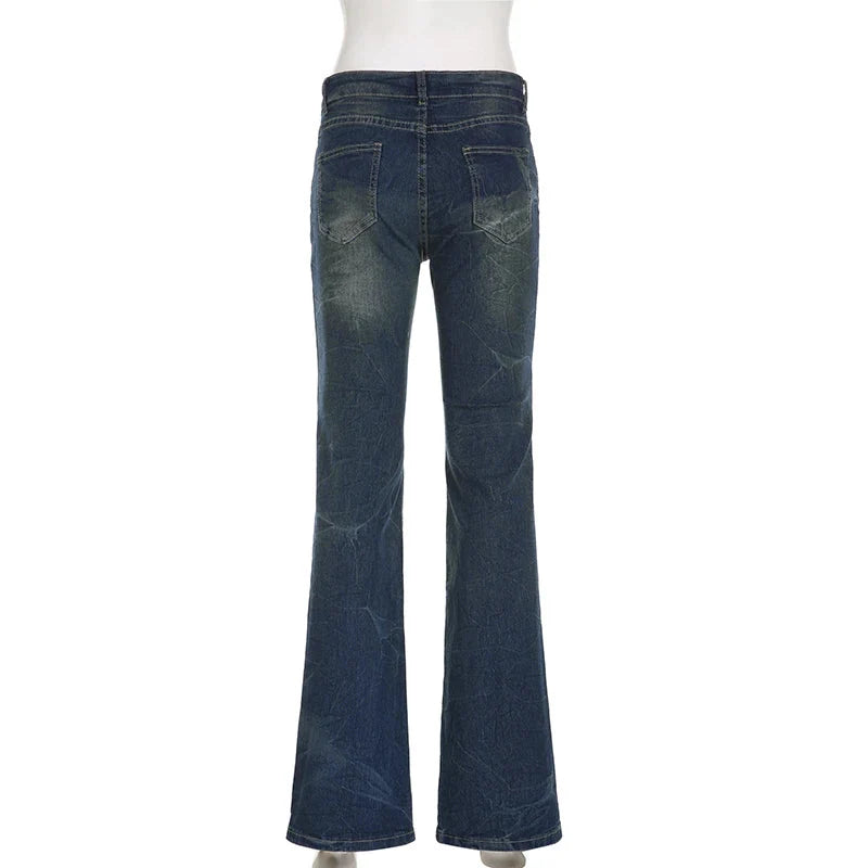 Fairycore Skinny Low Rise Flared Jeans — in alternativa