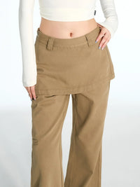 Fake Two Piece Baggy Flare Jeans — dettaglio della stampa