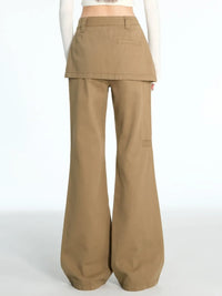 Fake Two Piece Baggy Flare Jeans — vista laterale