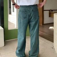 Fashion Patchwork Distressed Baggy Jeans — vista posteriore