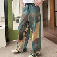 Fashion Patchwork Distressed Baggy Jeans — dettaglio della stampa