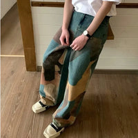 Fashion Patchwork Distressed Baggy Jeans — in alternativa