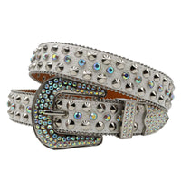 Faux Diamond Rhinestone Studded Pin Buckle Belt — dettaglio della stampa
