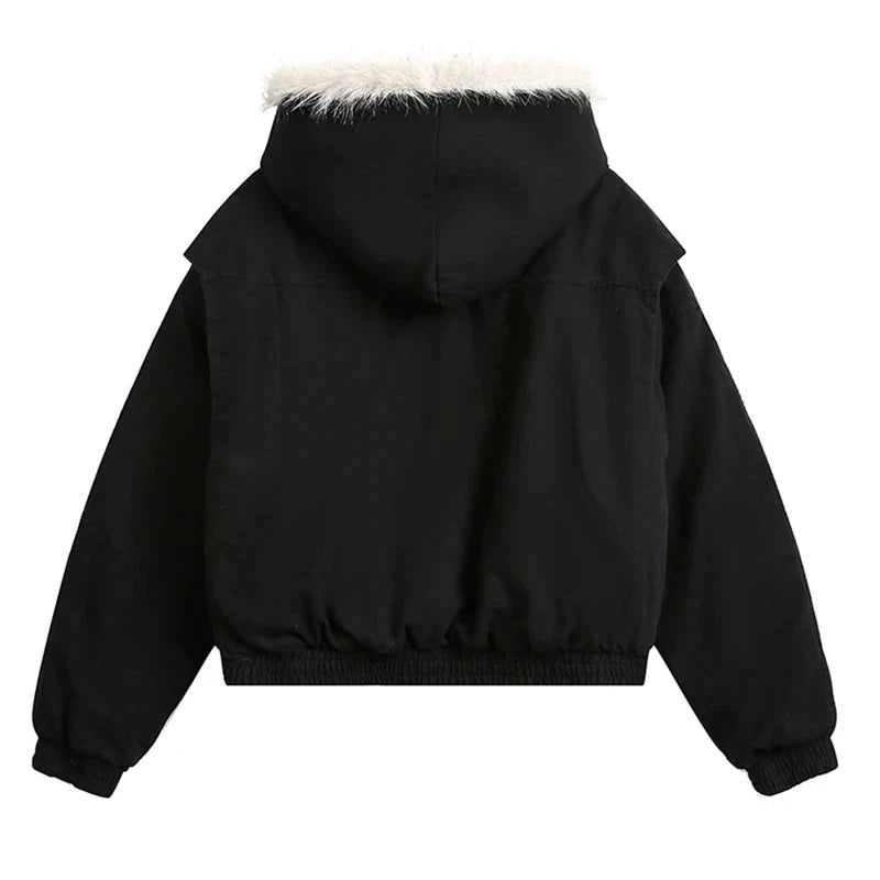 Faux Fur Lined Coat Jacket — vista completa