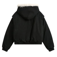 Faux Fur Lined Coat Jacket — vista completa