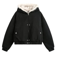 Faux Fur Lined Coat Jacket — vista posteriore
