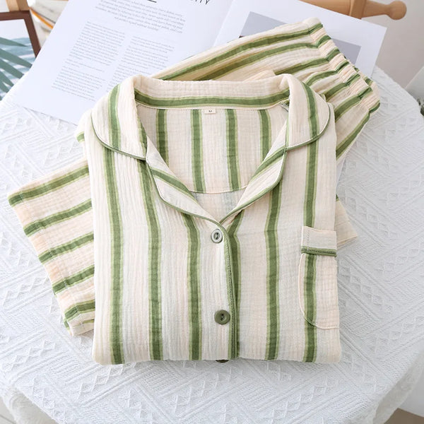 Femme Striped Pyjama Set — vista frontale