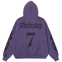 Fire Rhinestone Full Zip Up Hoodie — dettaglio