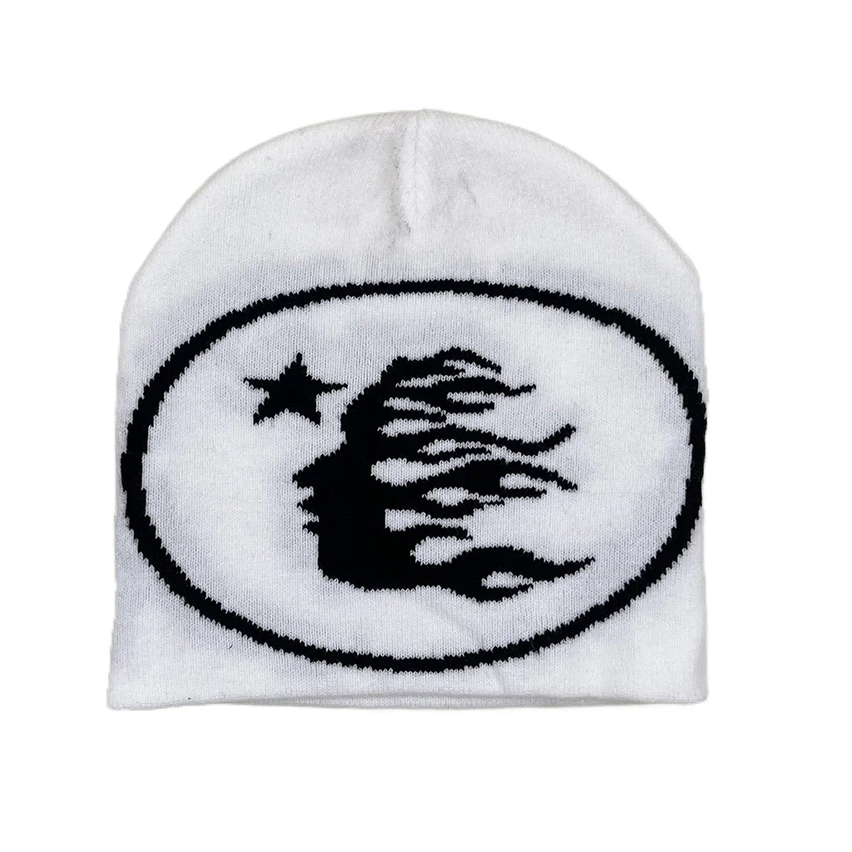 Flaming Head Jacquard Beanie — vista frontale