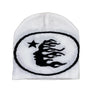 Y2K Flaming Head Jacquard Beanie