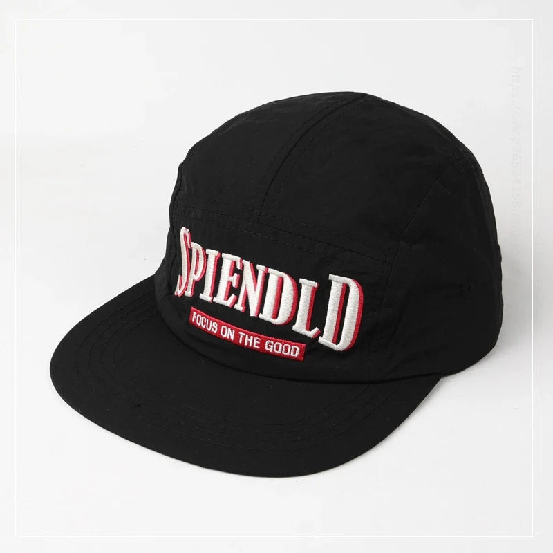Flat Brim Embroidered Baseball Cap — vista posteriore