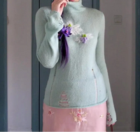 Floral Graphic Long Sleeve Jumper — vista laterale