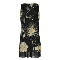 Floral Grunge Black Mesh Maxi Skirt — in alternativa