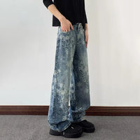 Floral Jacquard Embroidered Straight Leg Jeans — dettaglio del tessuto