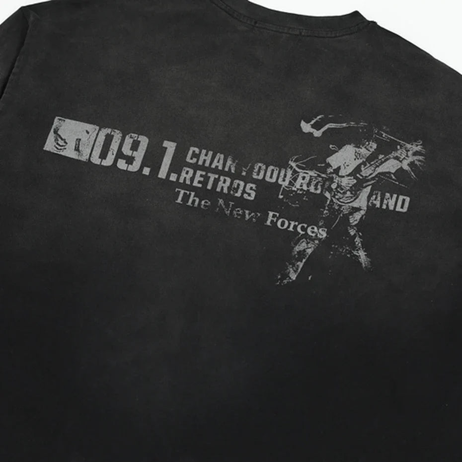 Force Graphic Long Sleeve Top — dettaglio del tessuto