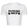Y2K "Future Milf" Graphic Crop Top