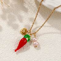 Glass Chilli Pendant Necklace — in alternativa