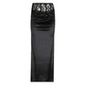 Y2K Gothic Black Trumpet Long Maxi Skirt