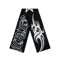 Gothic 'Satan Club' Graphic Scarf — vista frontale