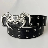 Gothic Spider Buckle Leather Belt — dettaglio