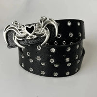 Gothic Spider Buckle Leather Belt — dettaglio della stampa